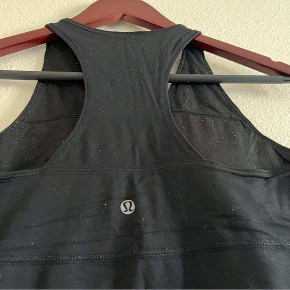 Lululemon Black V Neck Racerback Crossover Athletic Workout Tank Top​​​​ Size 8 - Picture 6 of 9